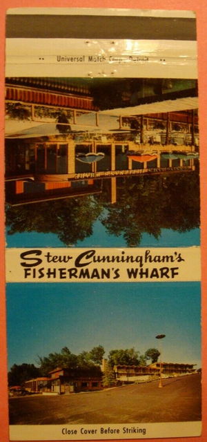 River Crab Blue Water Inn (Stew Cunninghams Fishermans Wharf) - Matchbook